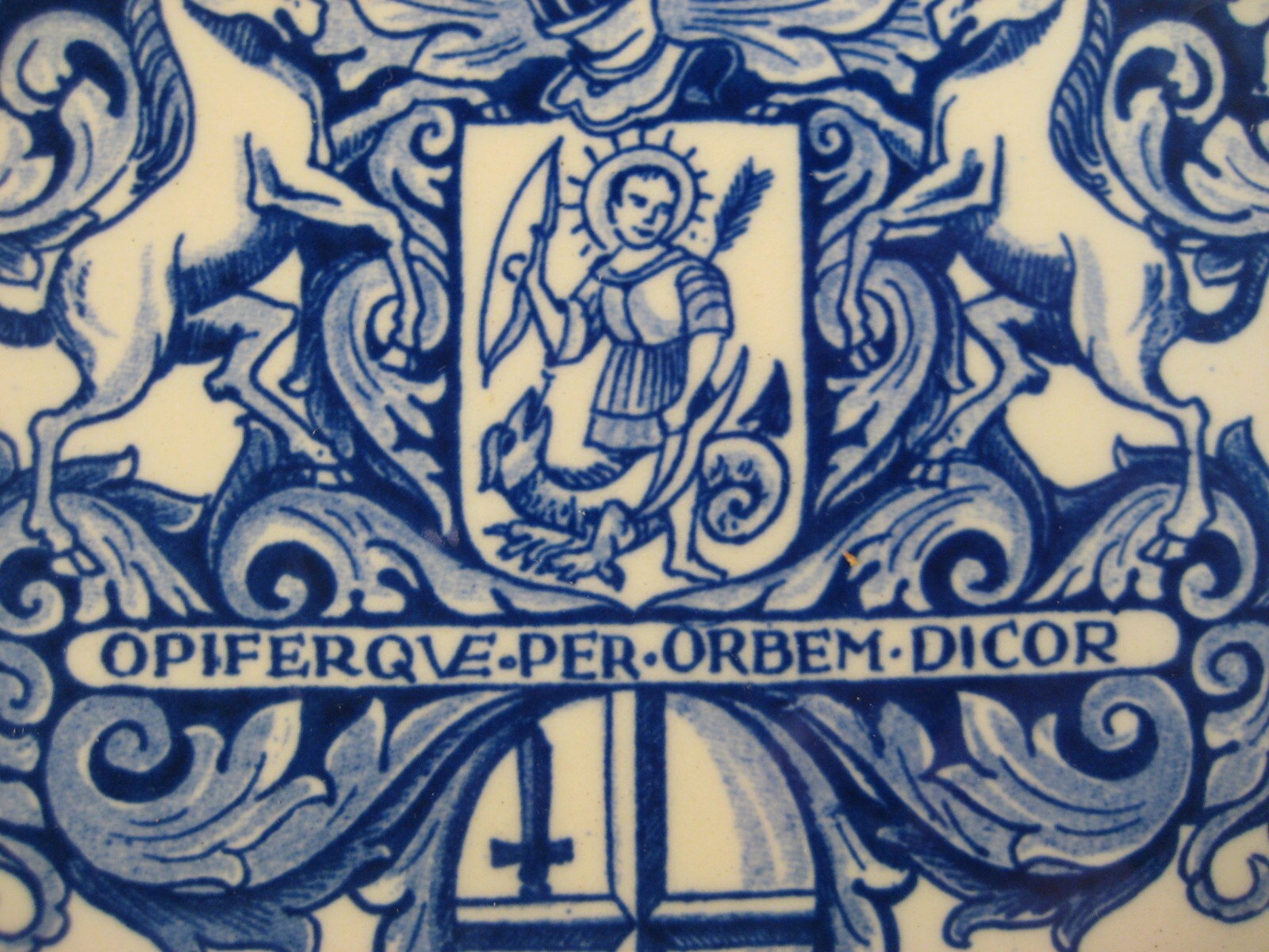 St. George & Dragon City of London Arms Apothecary Tile Repl Burroughs Wellcome