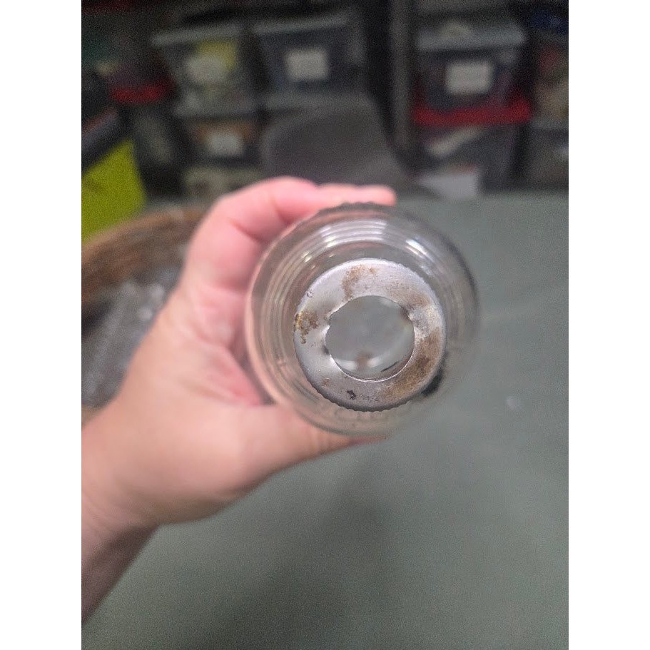 Vintage Abbott Laboratories Glass Bottle with Metal Cap 300ml Graduated