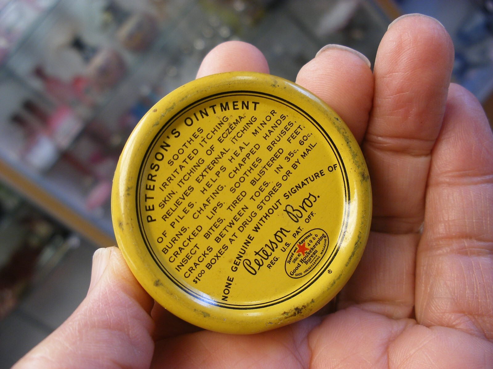 Antique Vtg Medical Dental Pharmacy – Peterson Co. Buffalo NY Ointment Tin