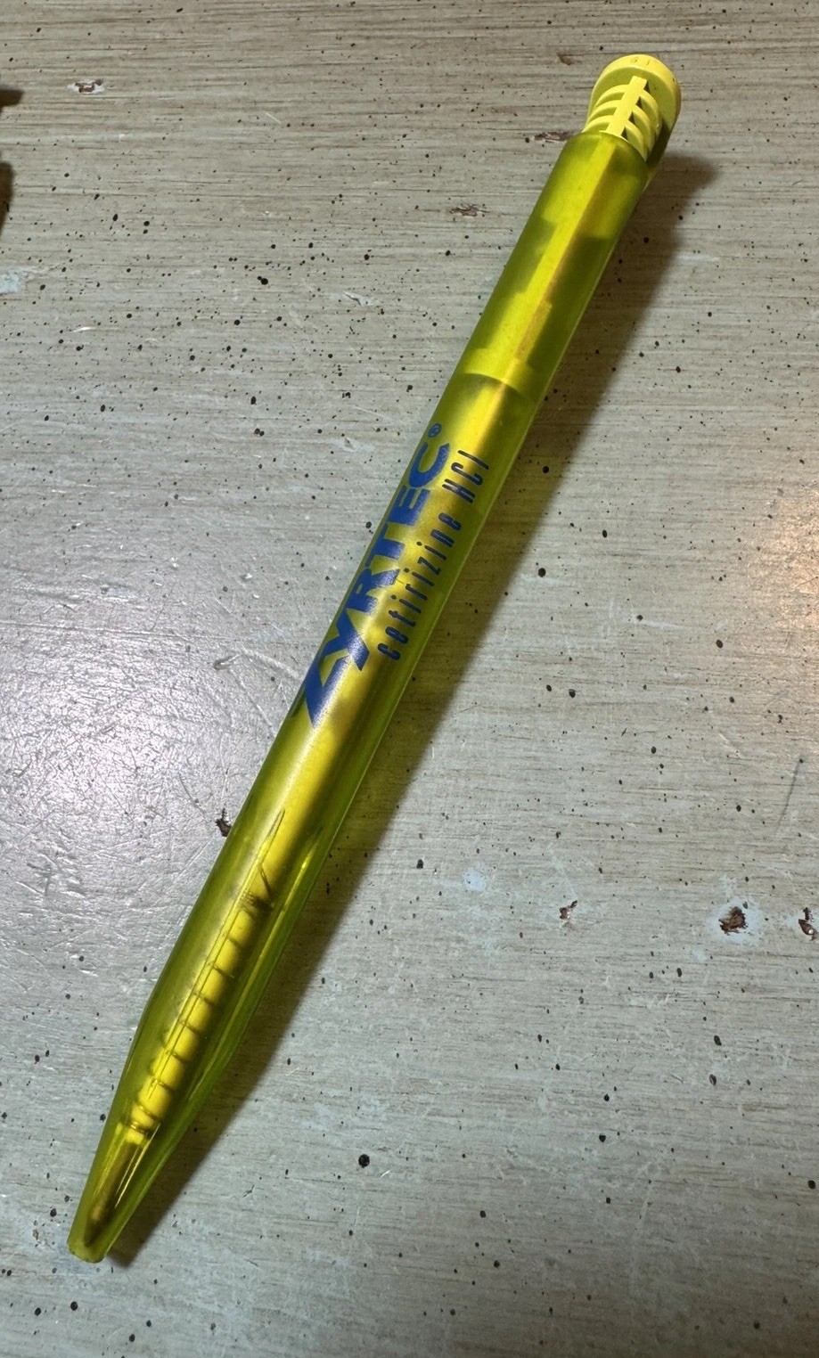 ZYRTEC PEN LOT (8 pens) Blue & Lime Green, Metal Ball Point-Pharmaceutical Promo