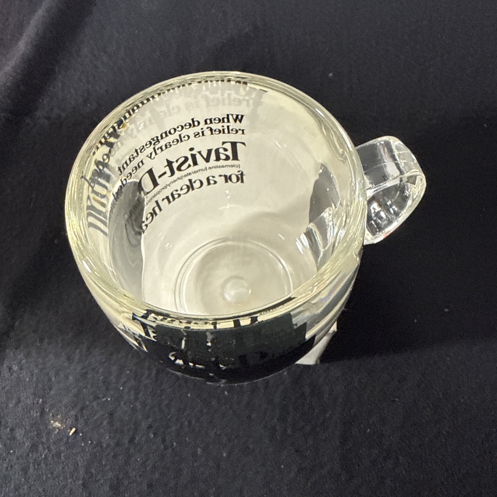 Tavist-D Acrylic Clear MUG Advertising Pharmaceutical Decongestant Tablets
