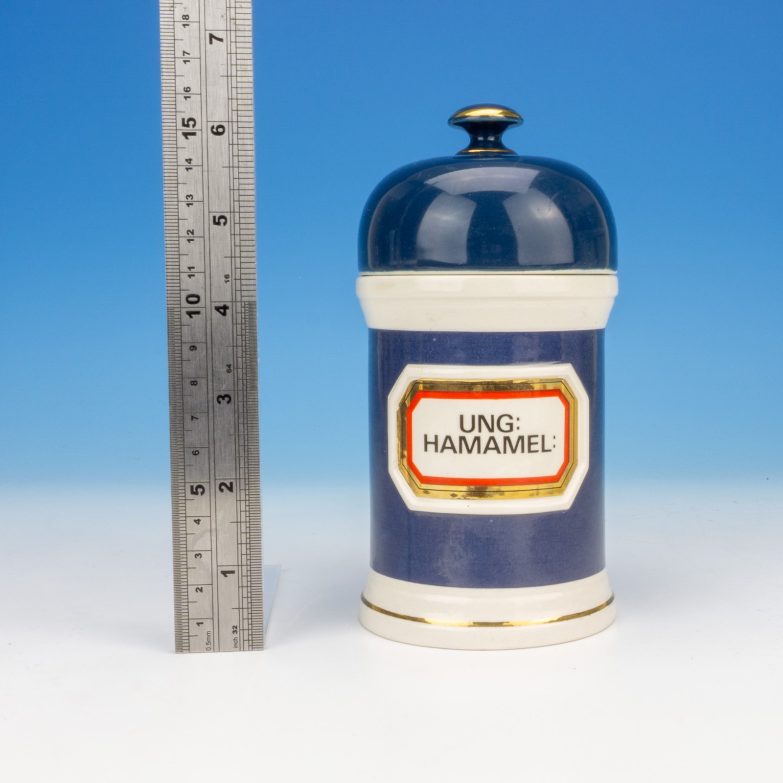 Gladstone Pottery – Ung: Hamamel: – Apothecary Chemist Jar – Made For Chalsyn