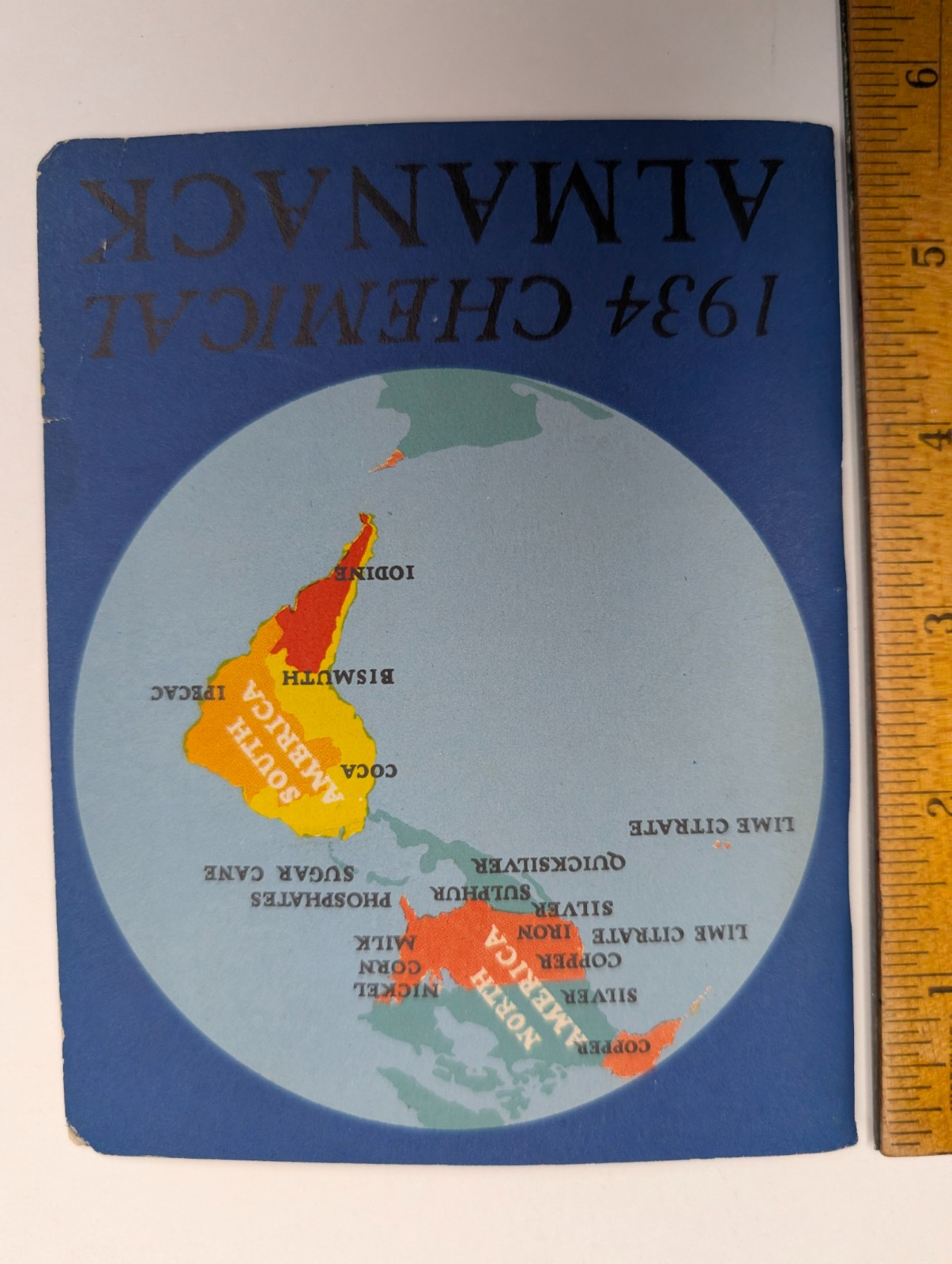 1934 Merck Chemical Almanack Booklet Chicago Worlds Fair Century of Progress Map