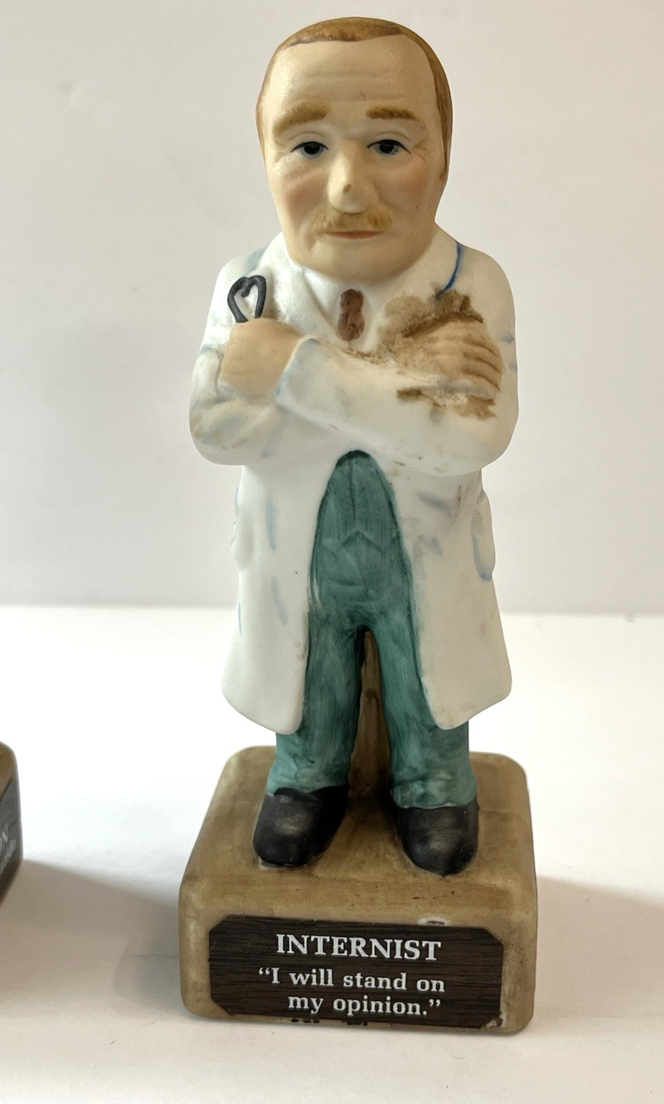 Vintage Doctor Figurines Big Pharma Abbott Cobid Obstetrician Internist