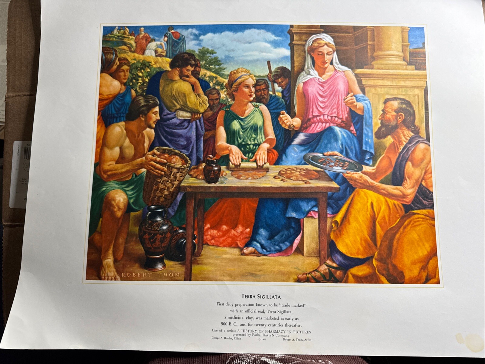 A HISTORY OF PHARMACY IN PICTURES 1954 PRINT#7 Great Gift For Doctor 22″×18″