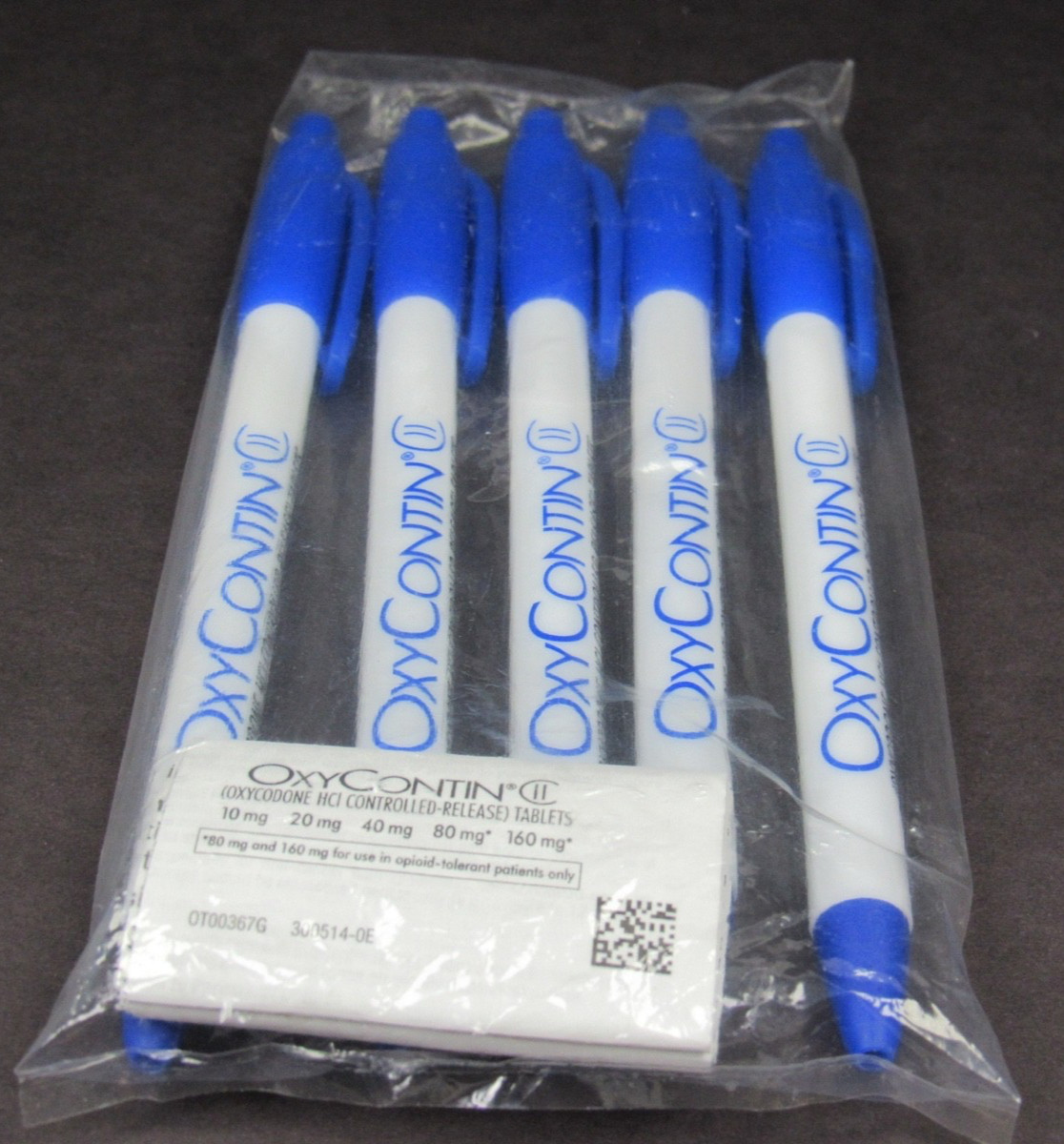 5 Oxycontin Oxycodone PENS Drug Rep Pharmaceutical Promo Sealed Original Package