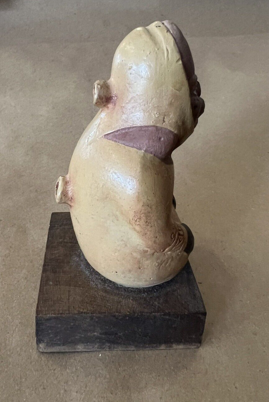 MOCHICA DRINKING GARANYCIN CREAM PHARMACEUTICAL AD DESK STATUE
