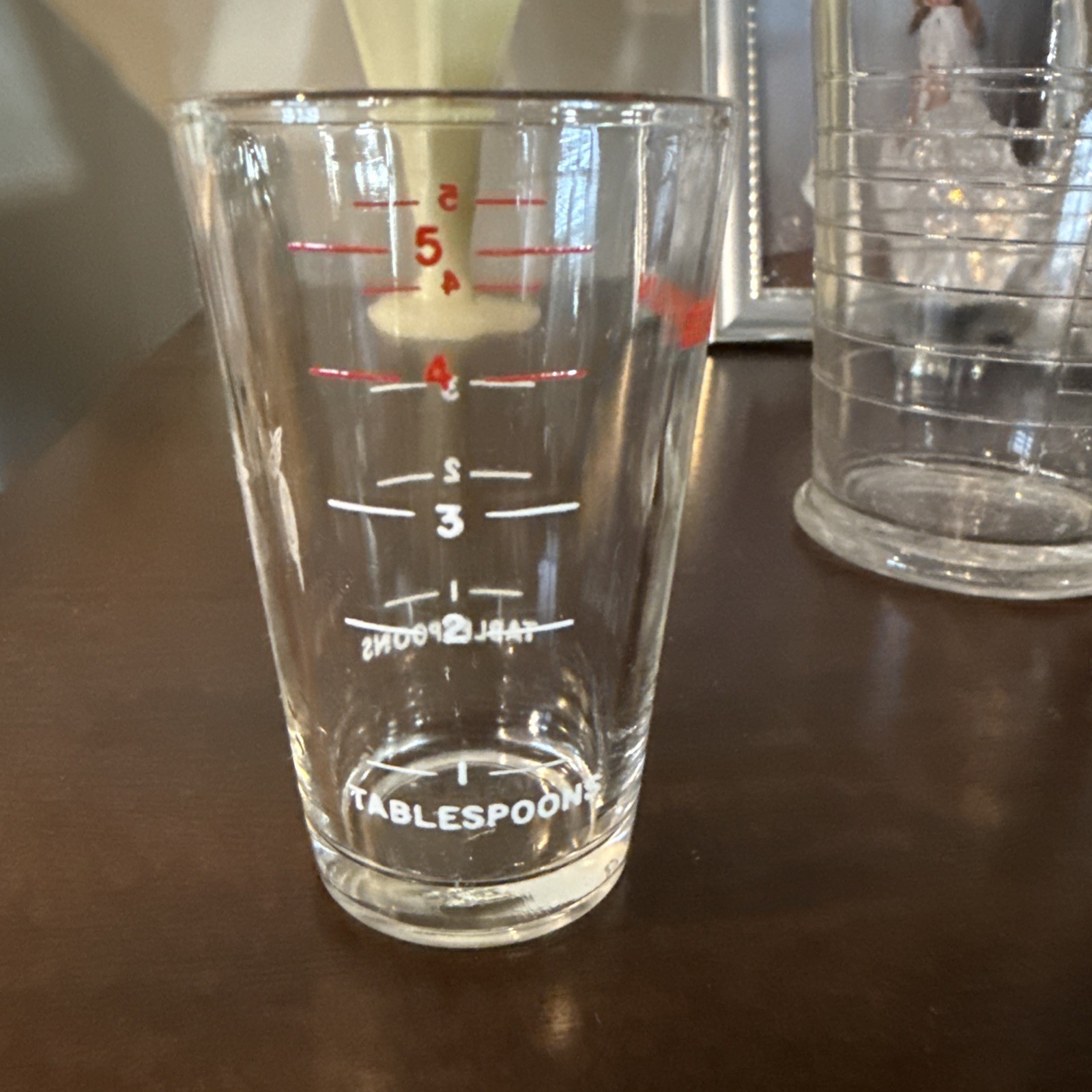 Elixophyllin VTG Medical Dosage Glass Measuring Cup 5 TBSP Tablespoon Look