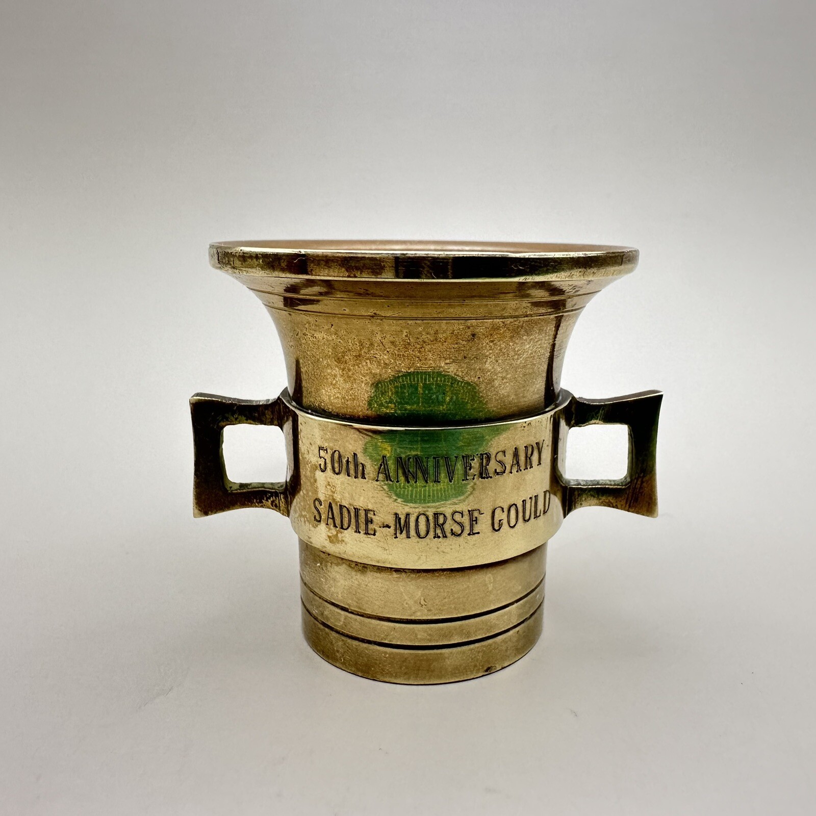 Apothecary Mortar & Pestal Herbs Spices Pharmacy Medical Sadie Morse Gould Brass