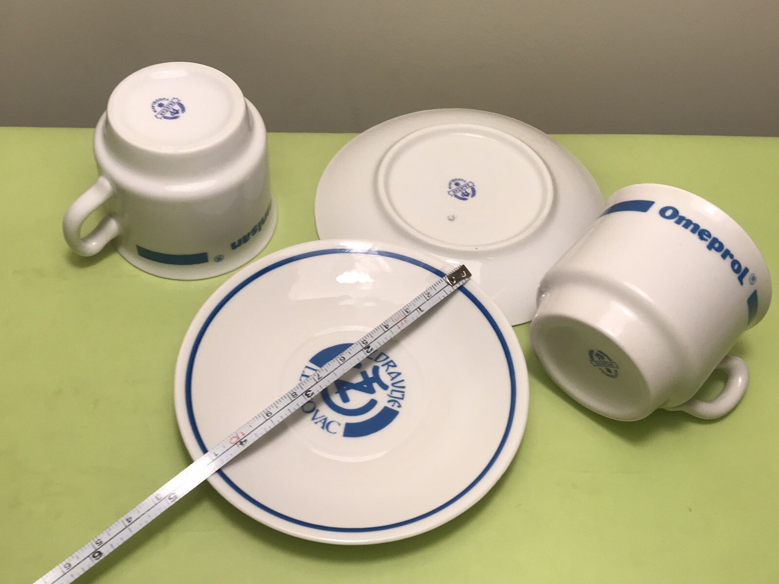 OLD PHARMACEUTICAL MEDICINE RANISAN LECEDIL.. DRUG ADVERTISING COFFEE SET 1970’s