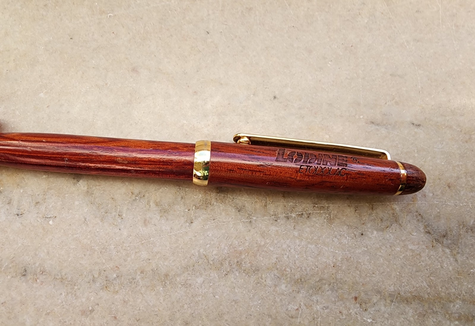 LODINE ETODOLAC Wood Engraved Pharmaceutical Drug Rep Pen NOT WORKING READ
