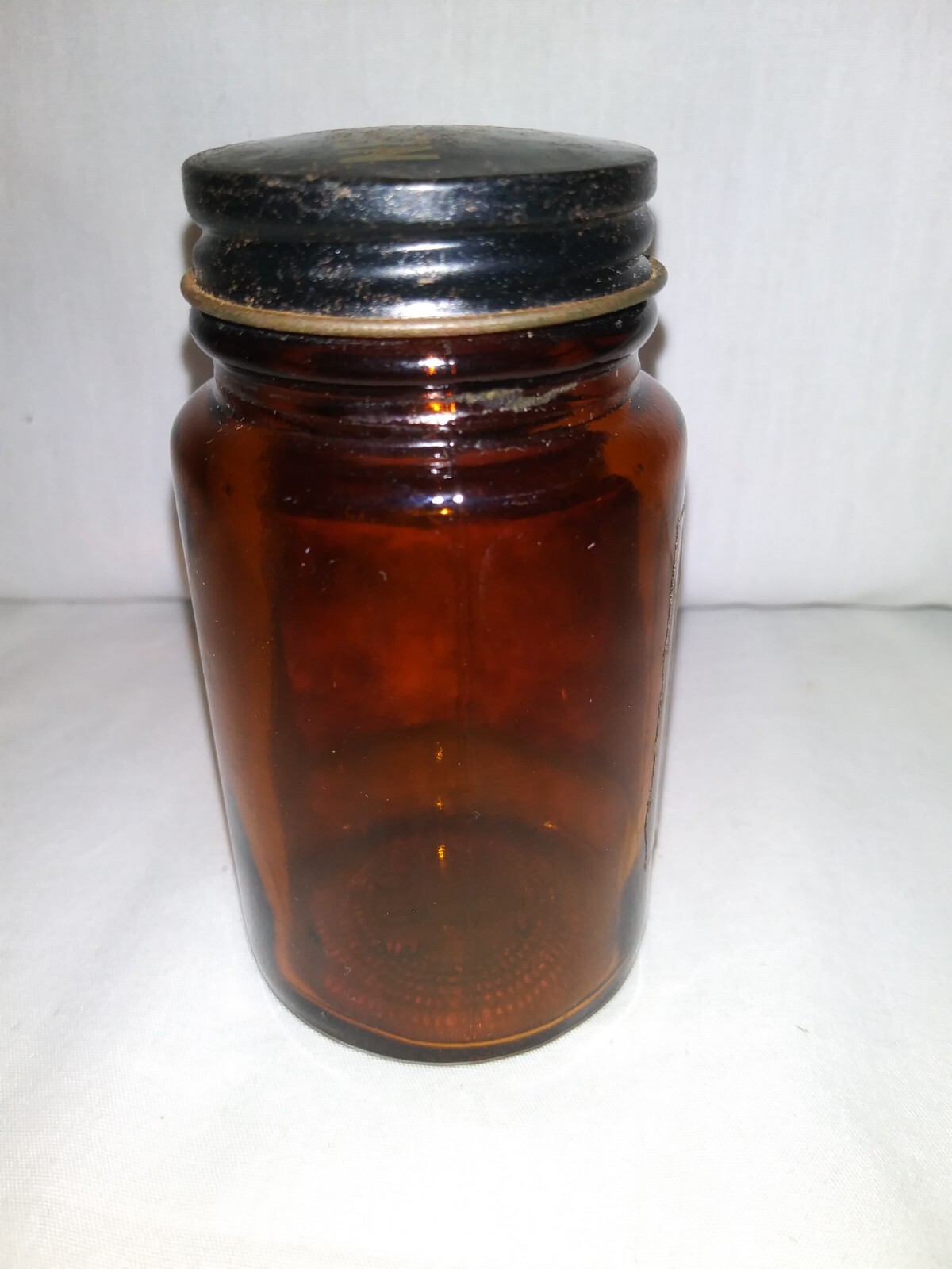 Vintage 1963 Brown Glass Bottle Sheets Pharmacy Afton IA