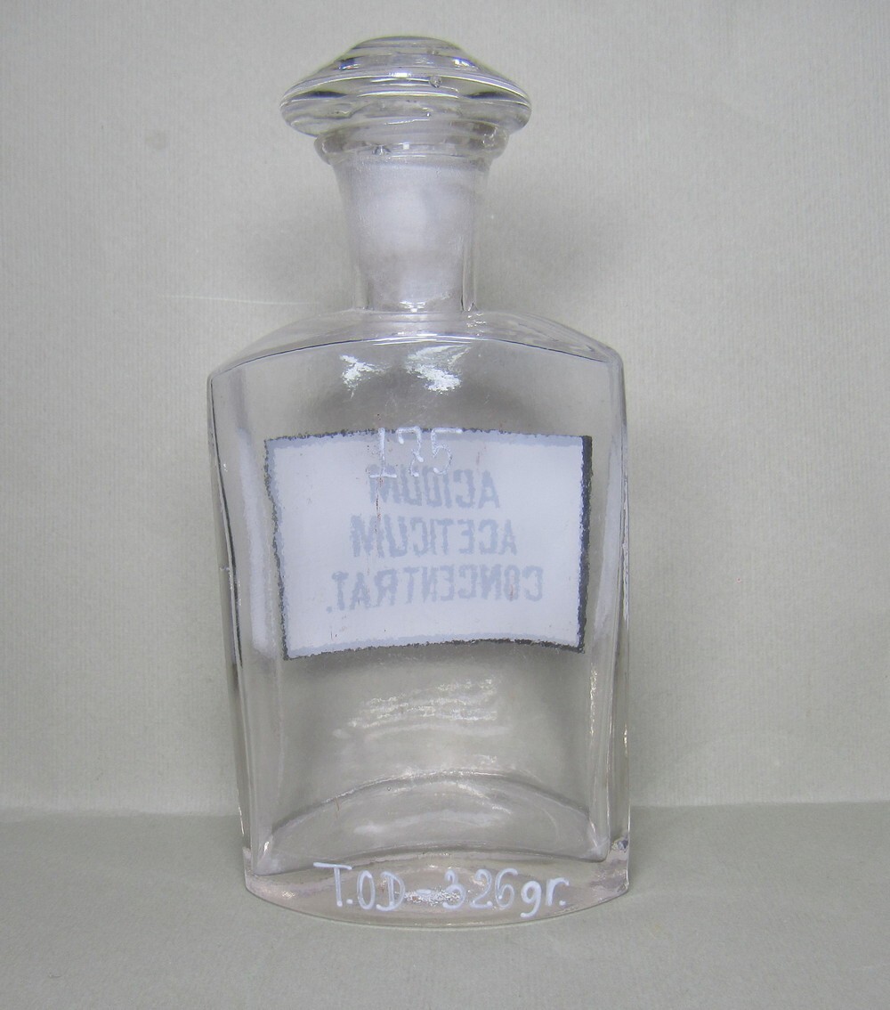 Vintage Medical Science Glass Bottle,Germany,ACIDUM ACETICUM CONCENTRAT