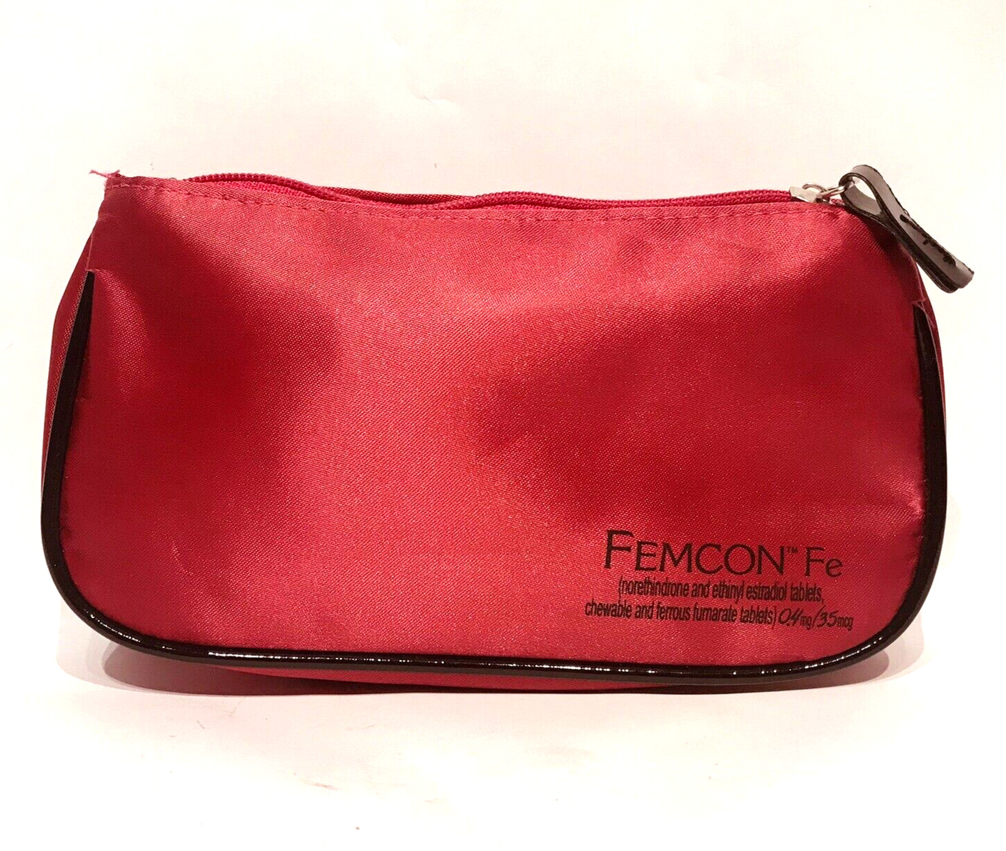 Pharmaceutical Collectibles FEMCON Fe Drug Rep Satin Pink Pouch with Zipper