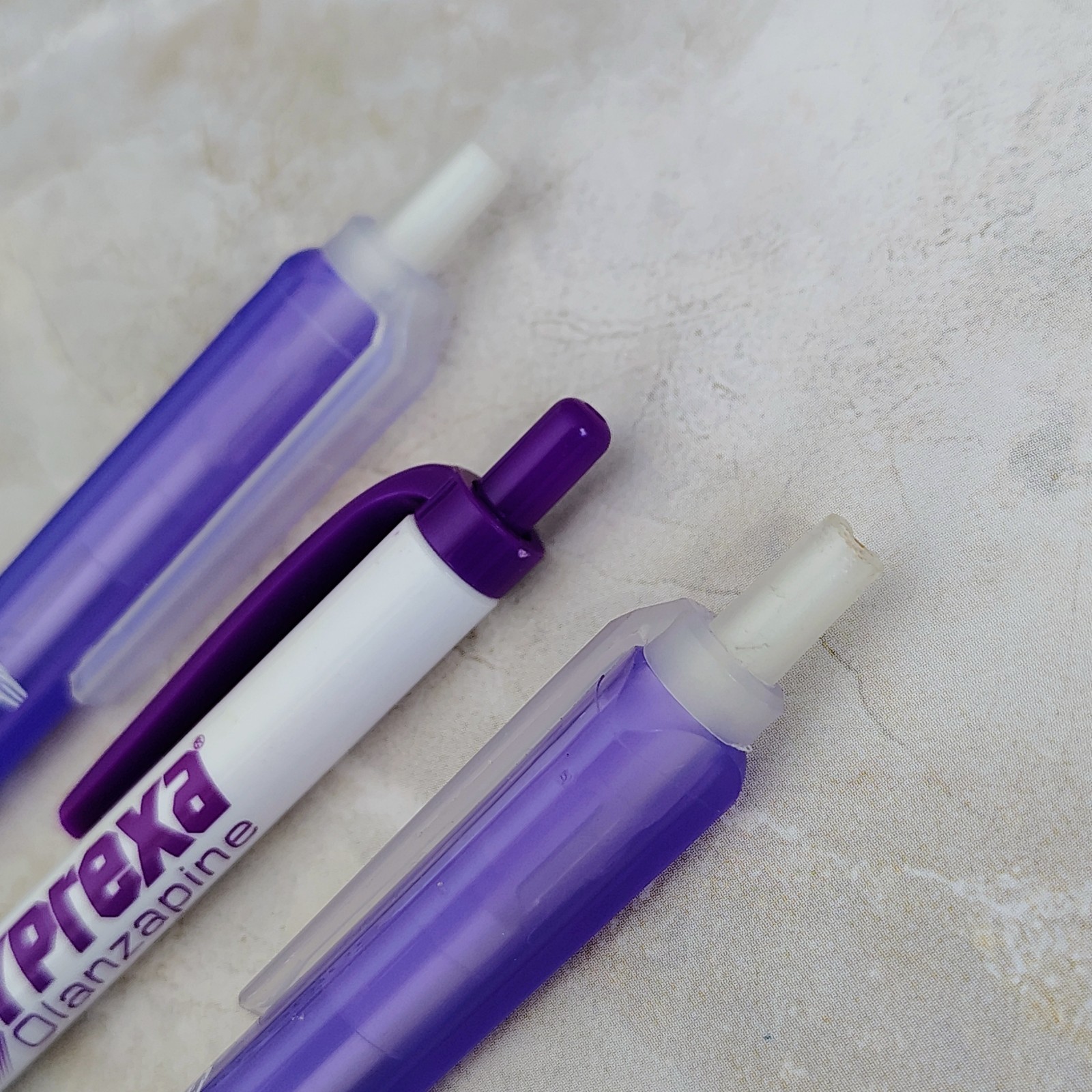 Lot Of 3 Zyprexa Pens Drug Rep Pharmaceutical Promo Medical Advertising