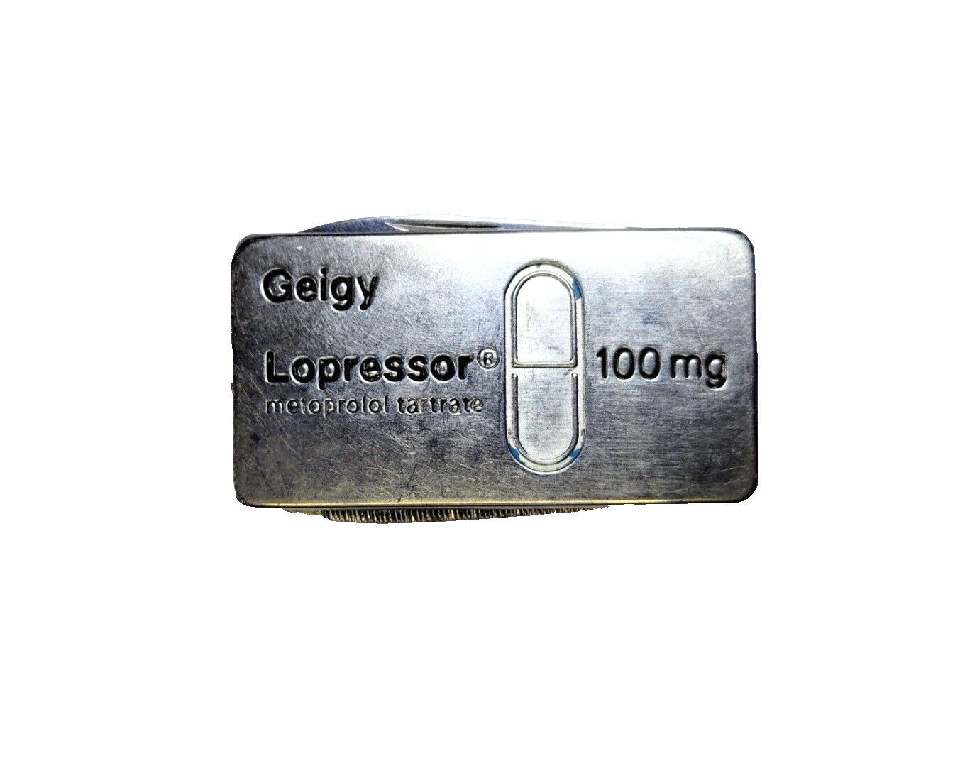 Vintage Imperial Pocket Knife Advertising Geigy Lopressor Pharmaceutical Drugs 
