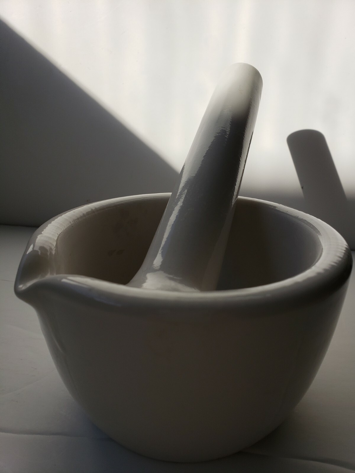 Coors USA Lrg Porcelain Mortar & Pestle Medicine bowl Pharmacy Science Lab solid
