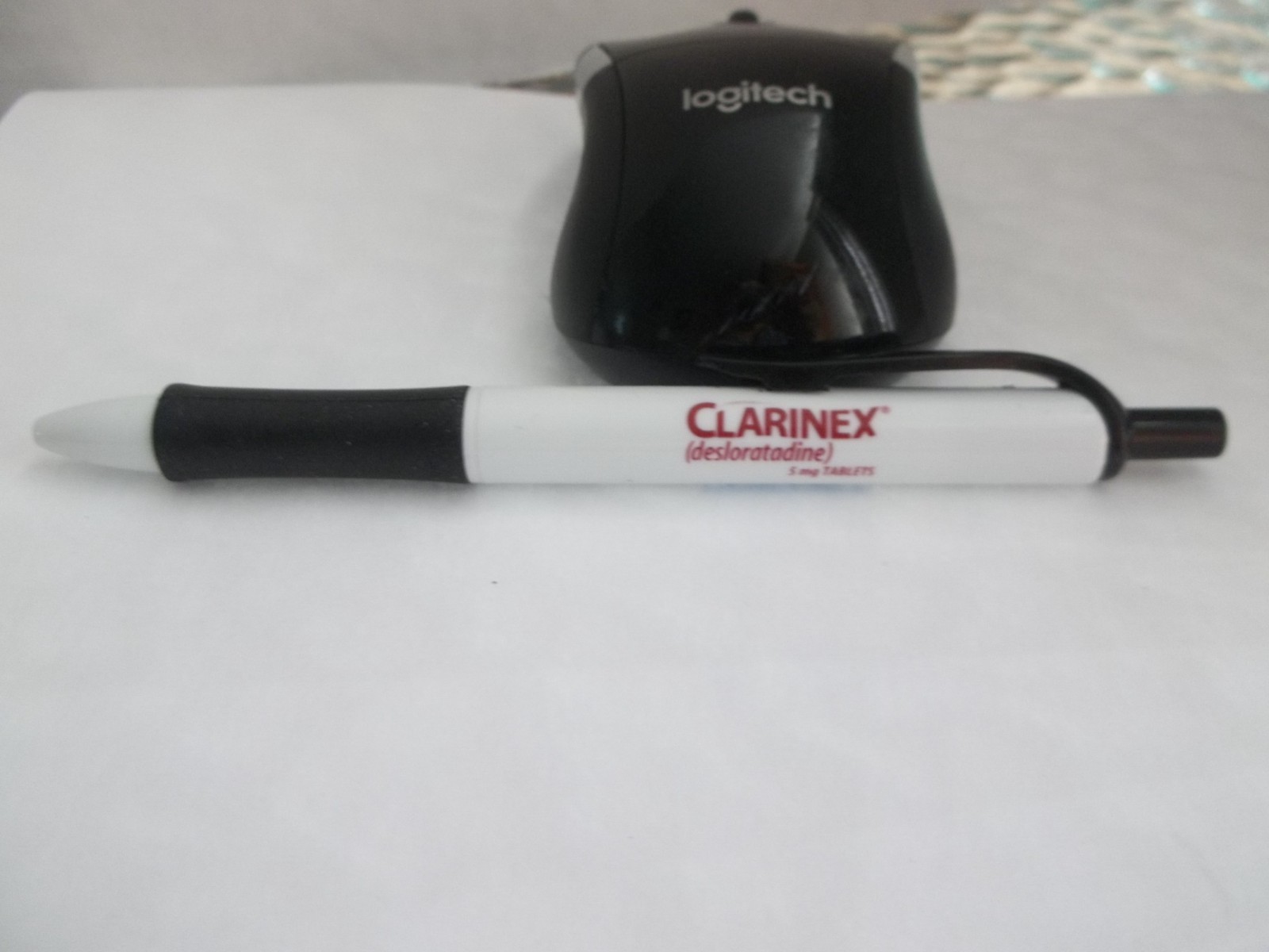 NASONEX/CLARINEX Pharmaceutical Promo Pen – Plastic with Rubberized Grip