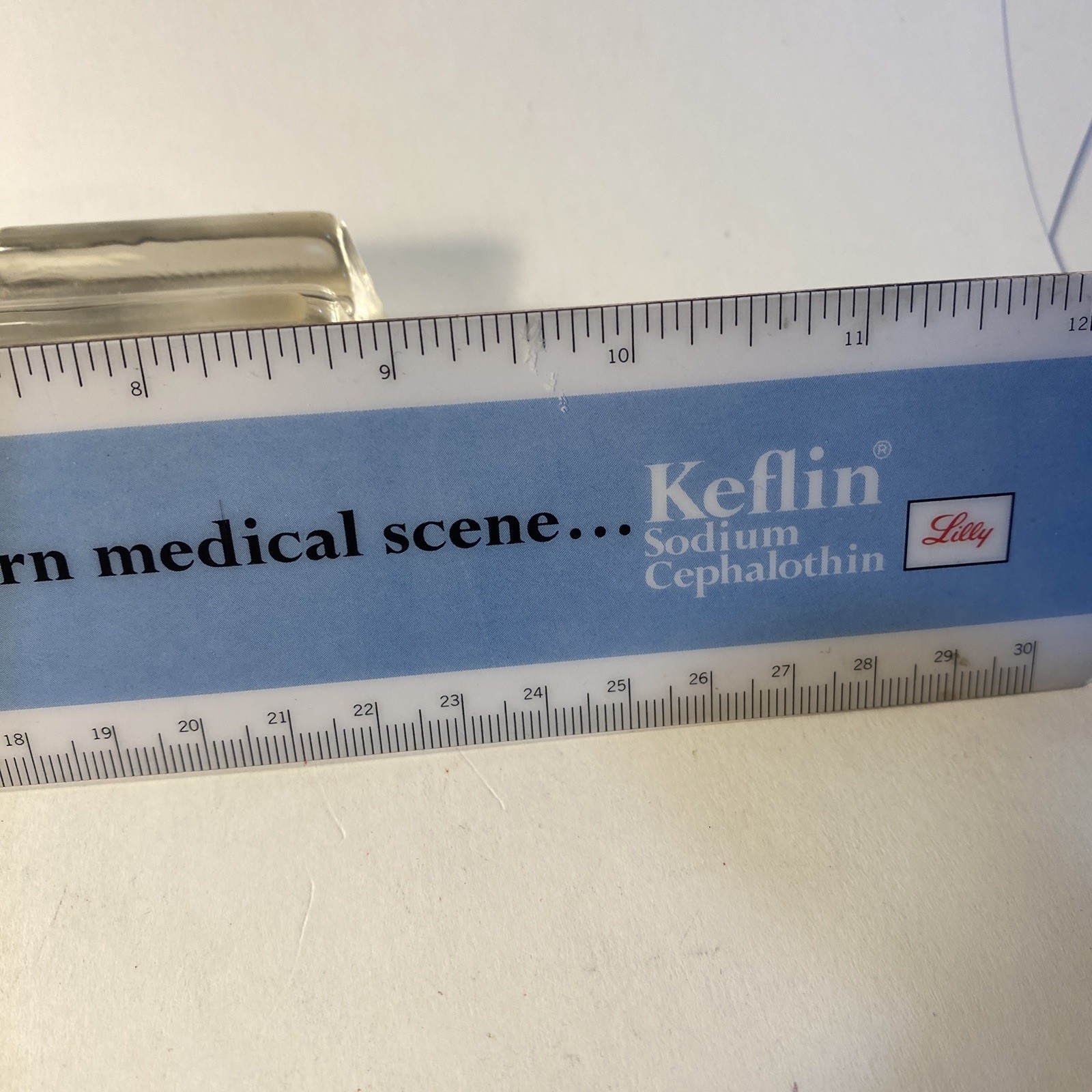 Vintage 1965 Keflin Plastic Ruler Eli Lilly Pharmaceutical Promo Advertising