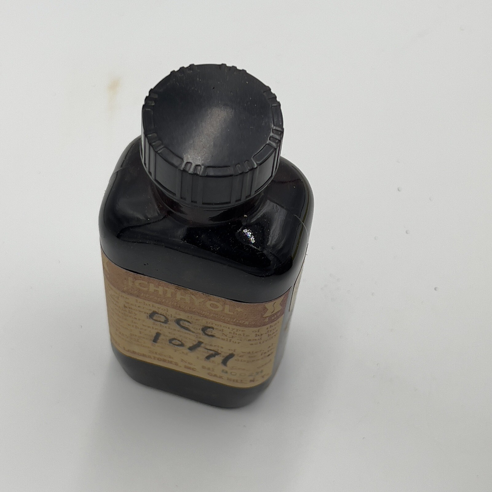 Vintage Stiefel Ichthyol Ichthammol Bottle 4oz 1930’s for Collection/Display