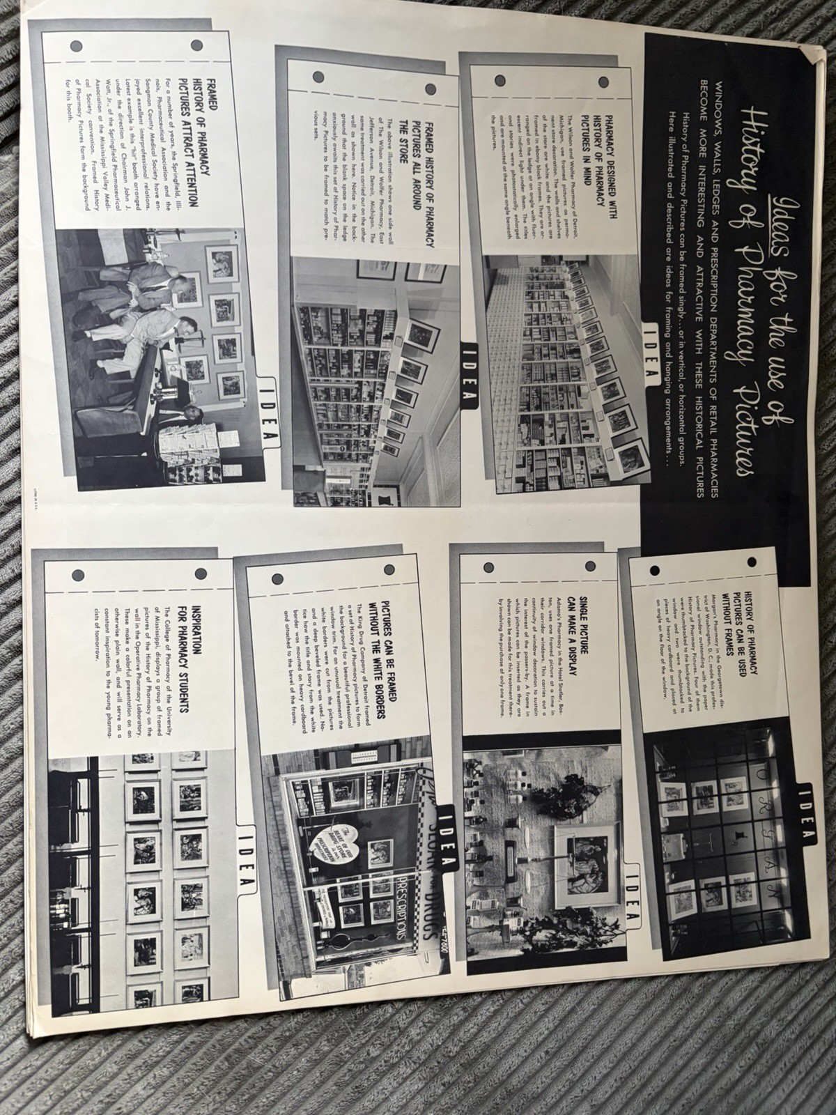 A History Of Pharmacy In Pictures by Parke Davis Set of 40 Prints 1957