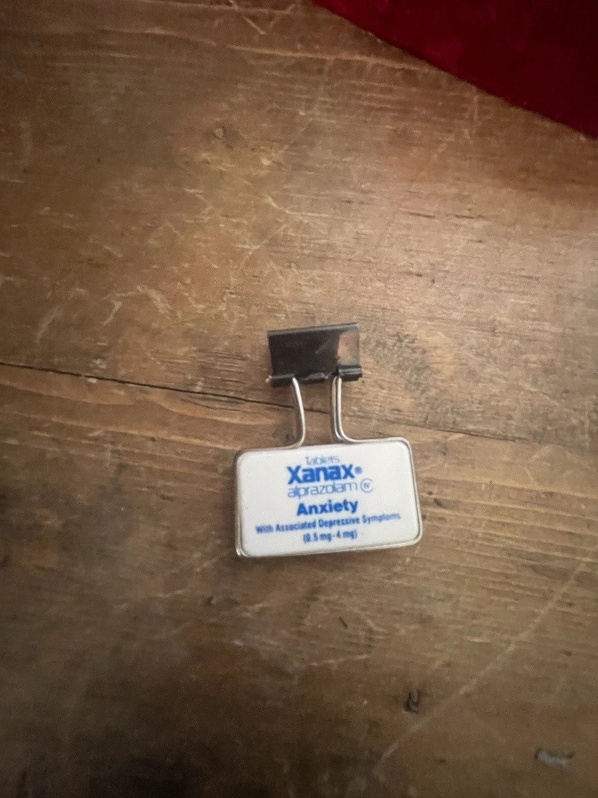 Promotional Pharmaceutical Binder Clip Xanax