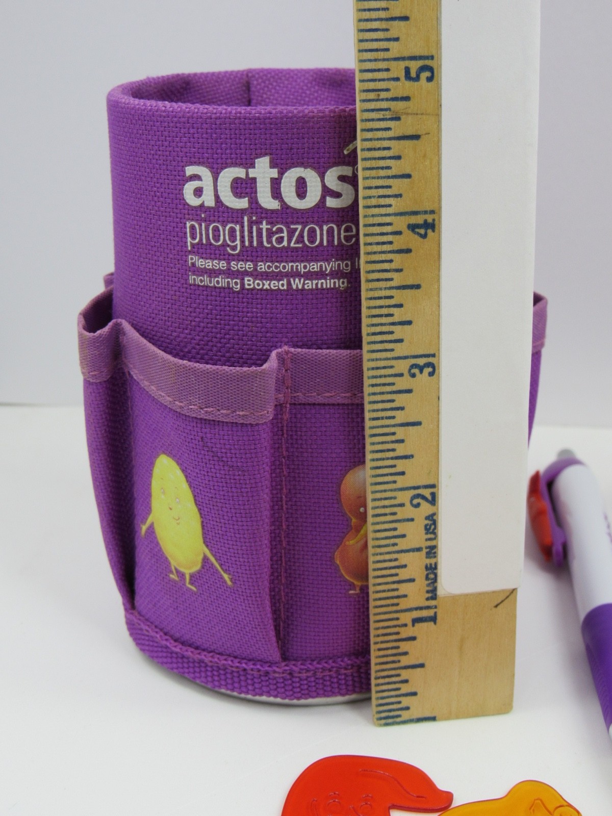 Actos LOT Character PENS, HOLDER CLIPS Drug Rep Pharmaceutical Promo Advertising
