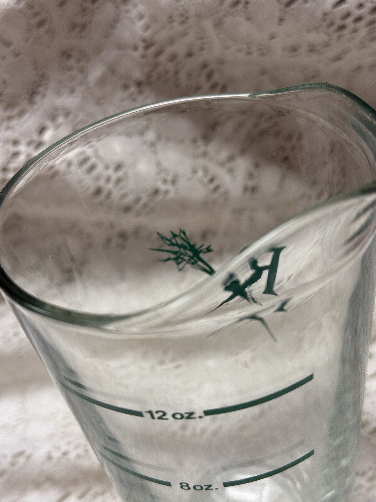 Vtg Beaker Glass Pharmacy Measurement Apothecary RX Science Lab
