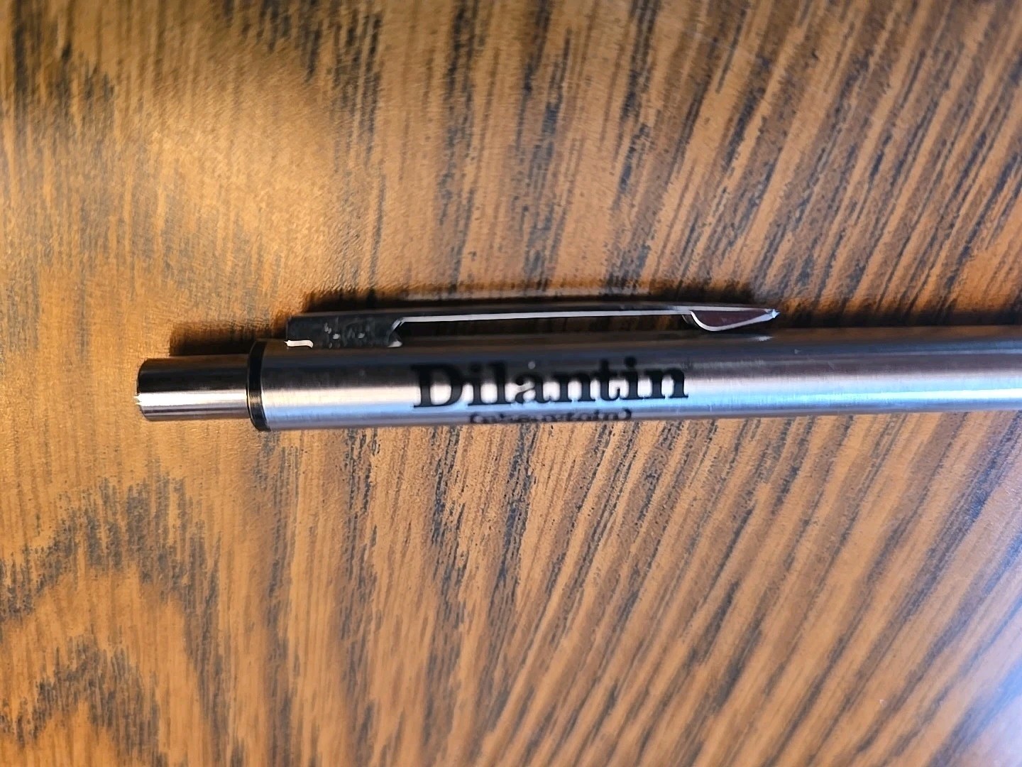 Dilantin Thin Silver Metal PEN Pharmaceutical Drug Rep Promo Vintage