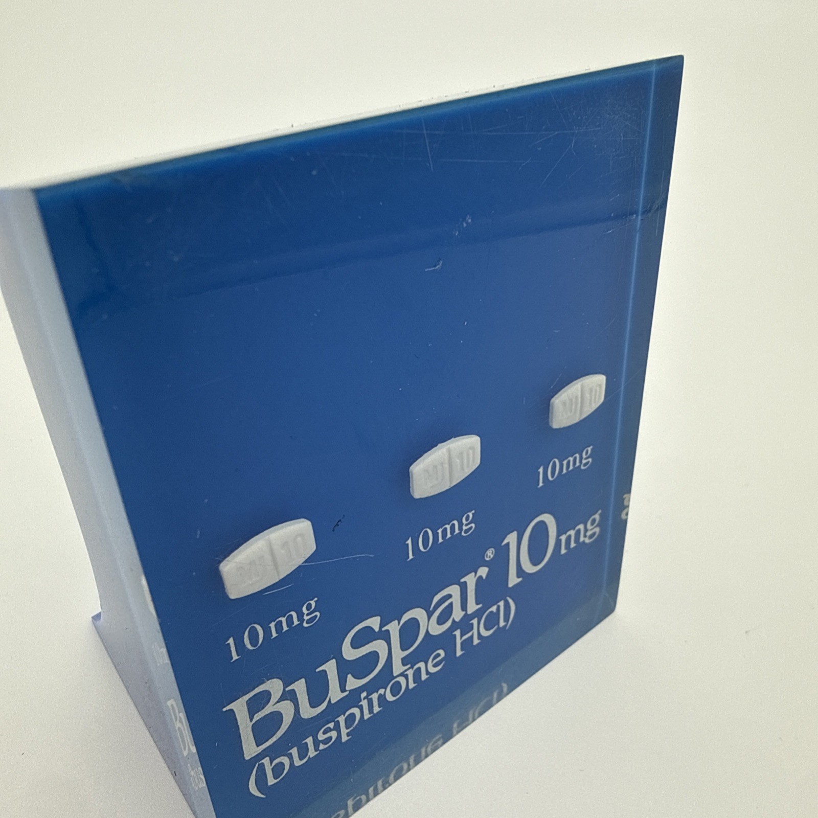 Buspar Pharmaceutical Rep Paperweight Display Advertisement Sign Promotional