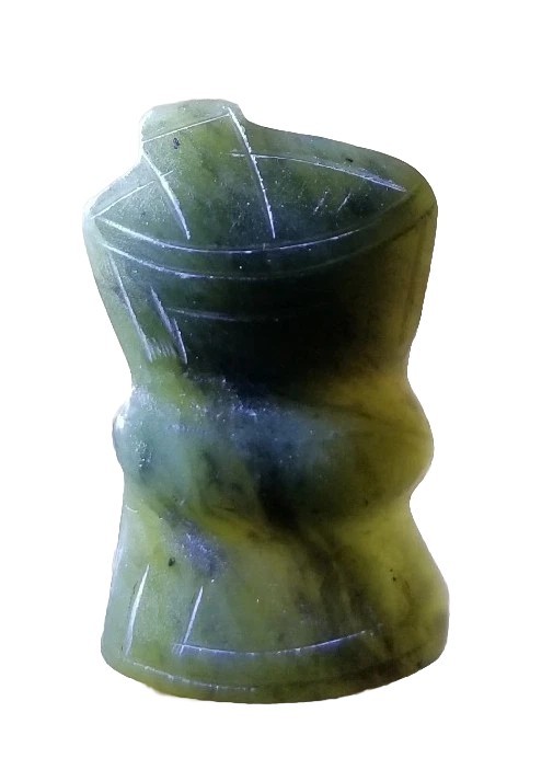 Green Jade Pin Pharmacists Pharmacy Mortar / Pestle Lapel Hat Tie Pin Vintage