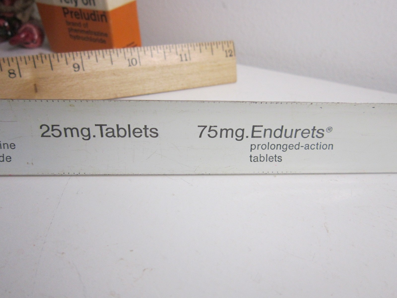 Preludin Slap Ruler in Box Pharmaceutical Drug Rep Promo Apothecary Pharmacy