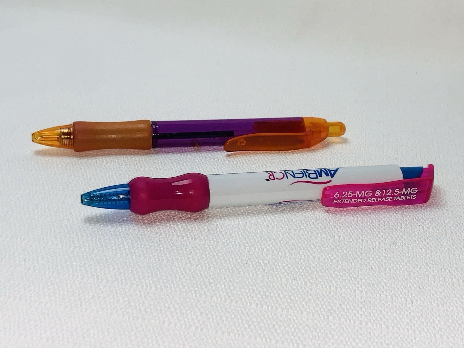 RARE Drug Rep Pen Lot Ambien CR & Levitra Pharmaceutical Promo Collectibles 2pcs