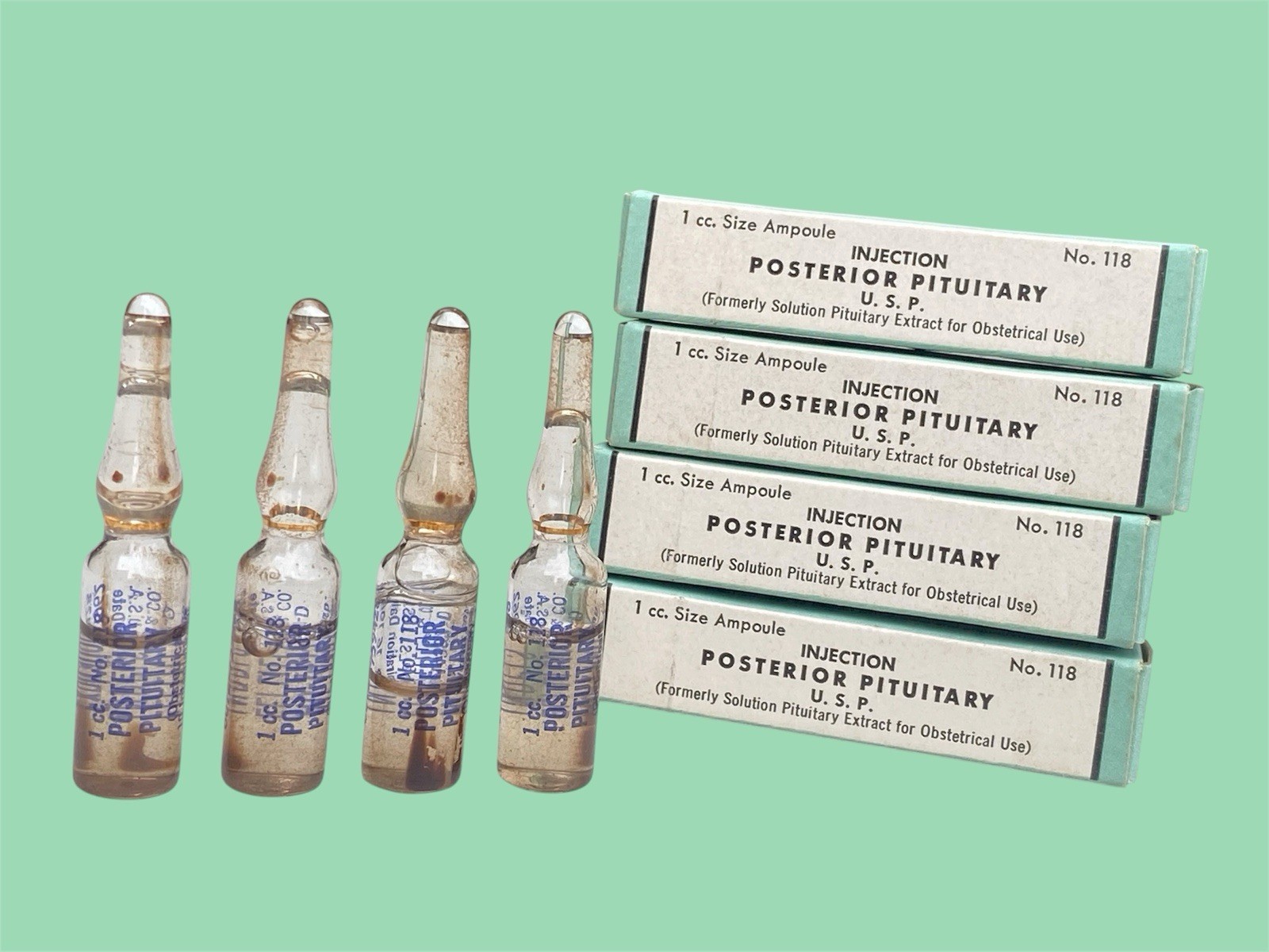Eli Lilly Posterior Pituitary Ampoule Ampule # 118 Original Package NOT FOR USE