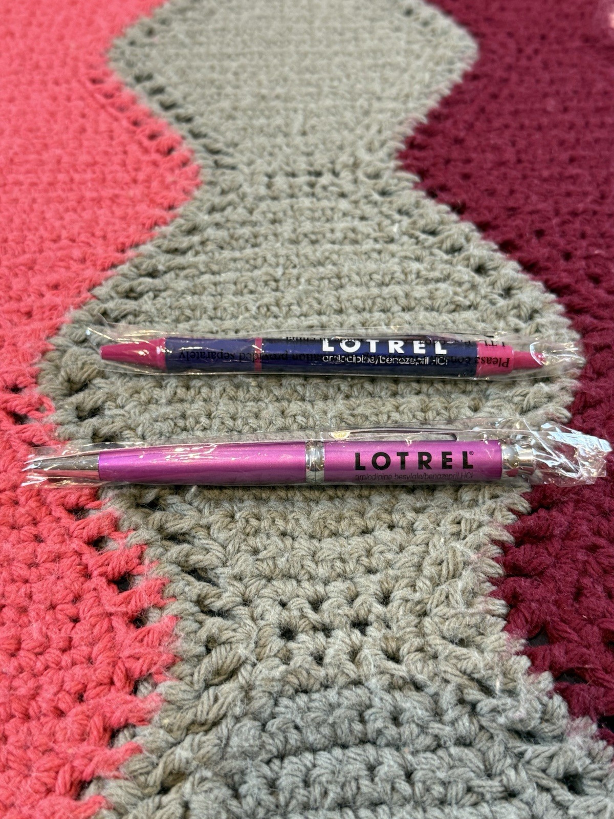 Lotrel Metal PENS Drug Rep Pharmaceutical Promo Medical Advertising Lot of 2
