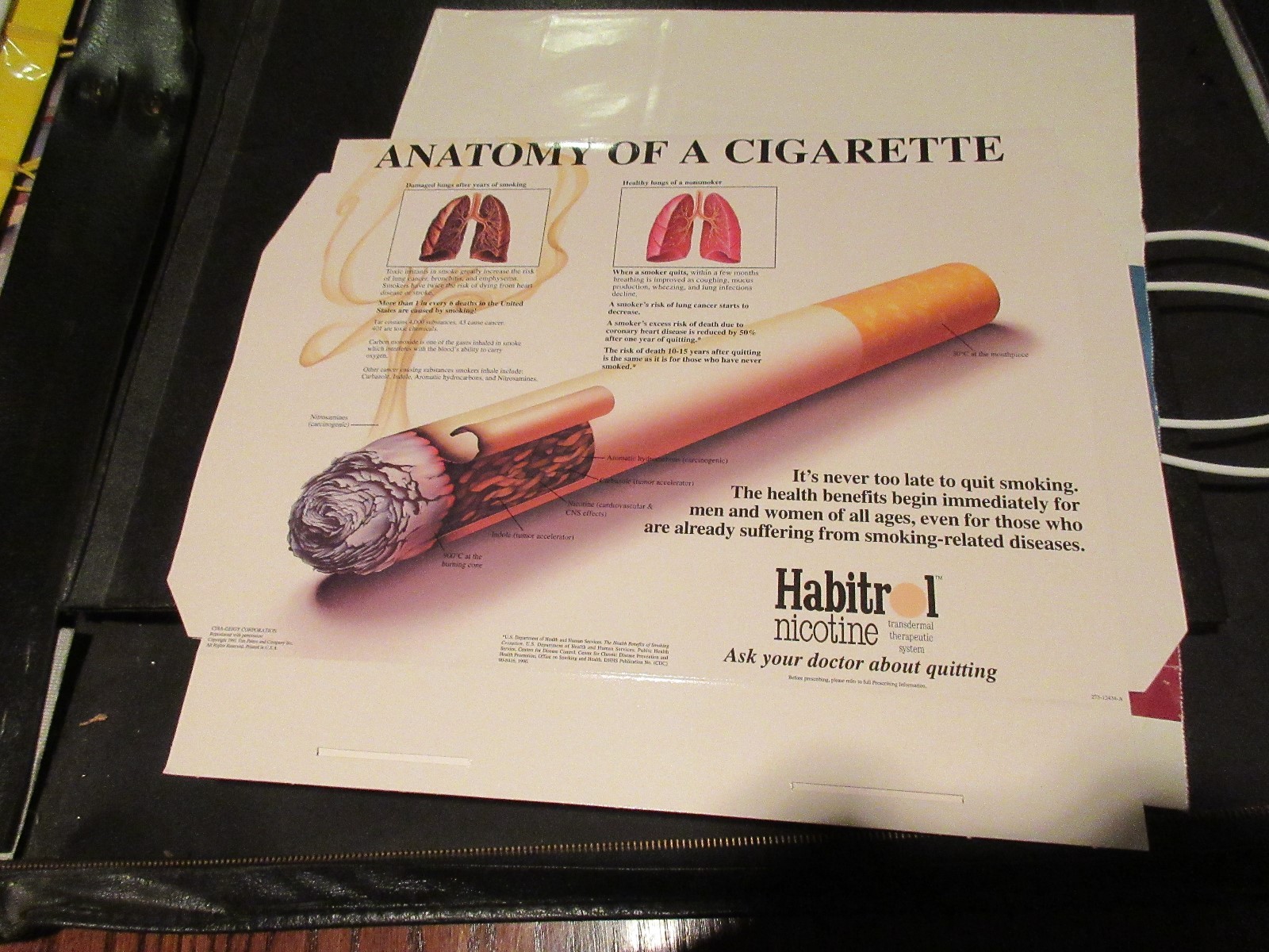 Rx , Pharmacy , Habitrol Nicotine Advertisment , Ciba-Geigy ,1991 , Display