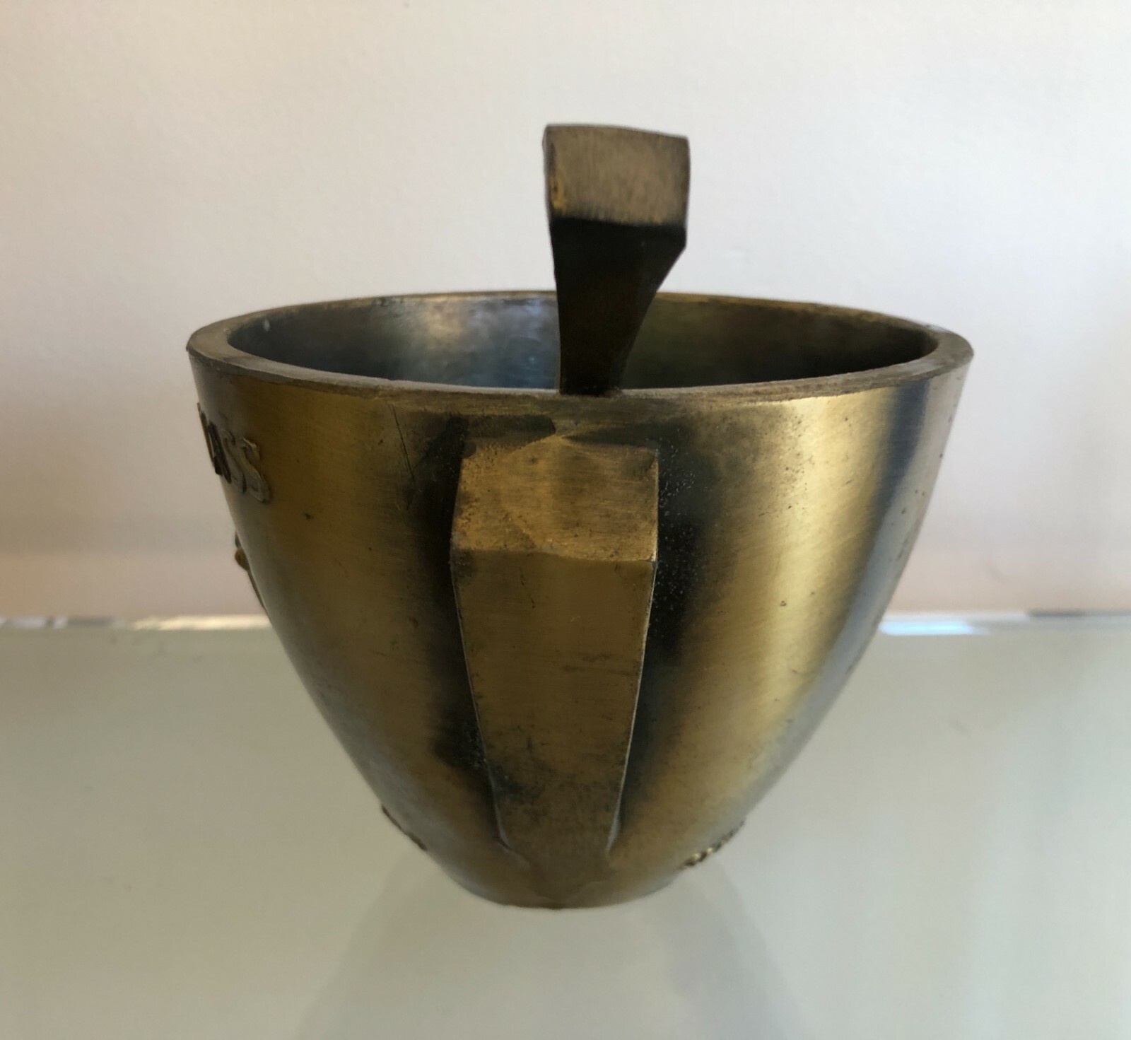 Vintage Pharmacy Class 1973 Mortar & Pestle Rx Secundum Artem Schering