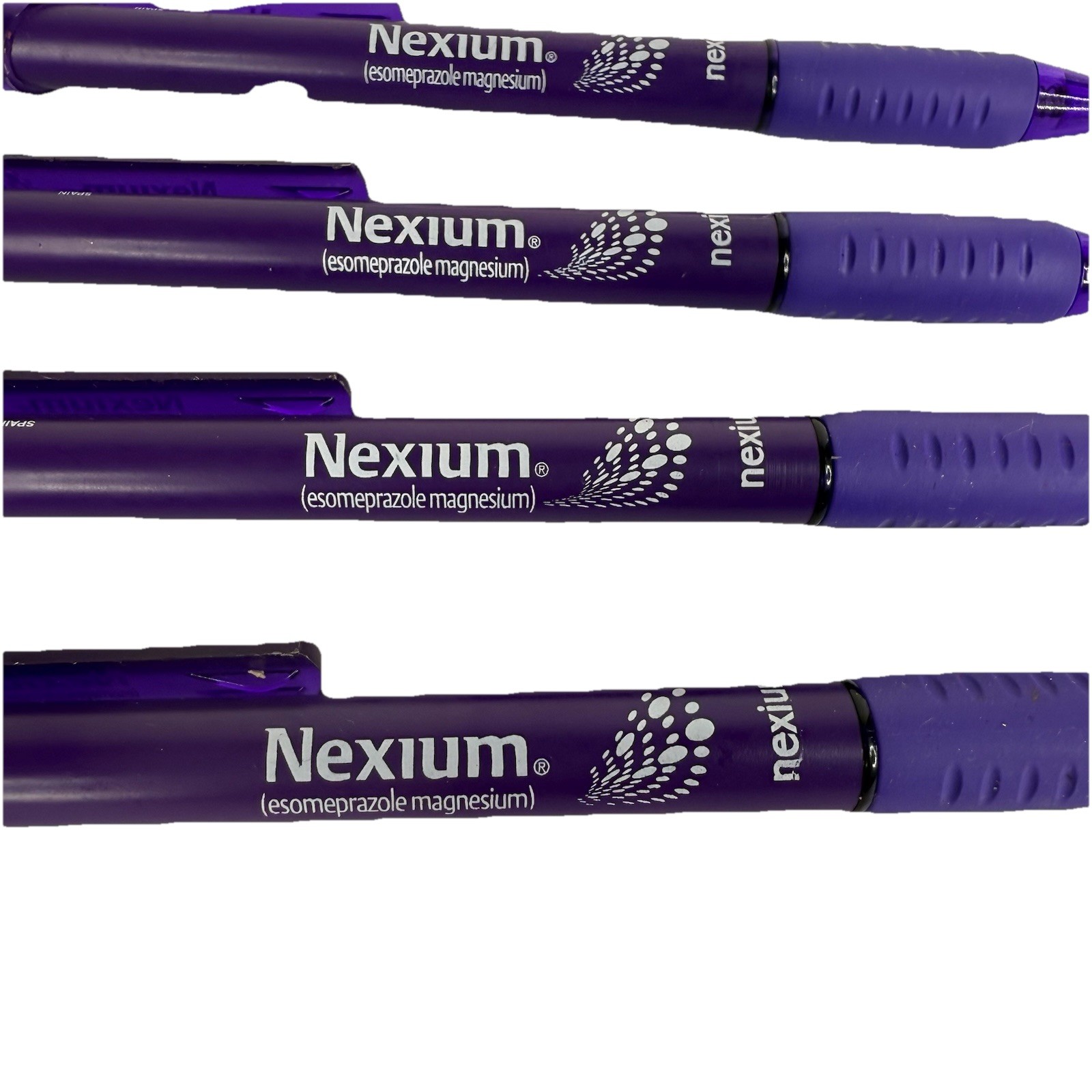 Lot of 4 Nexium Pharmaceutical Pharma Drug Rep Pens Purple Plastic Pen ~ WORK!