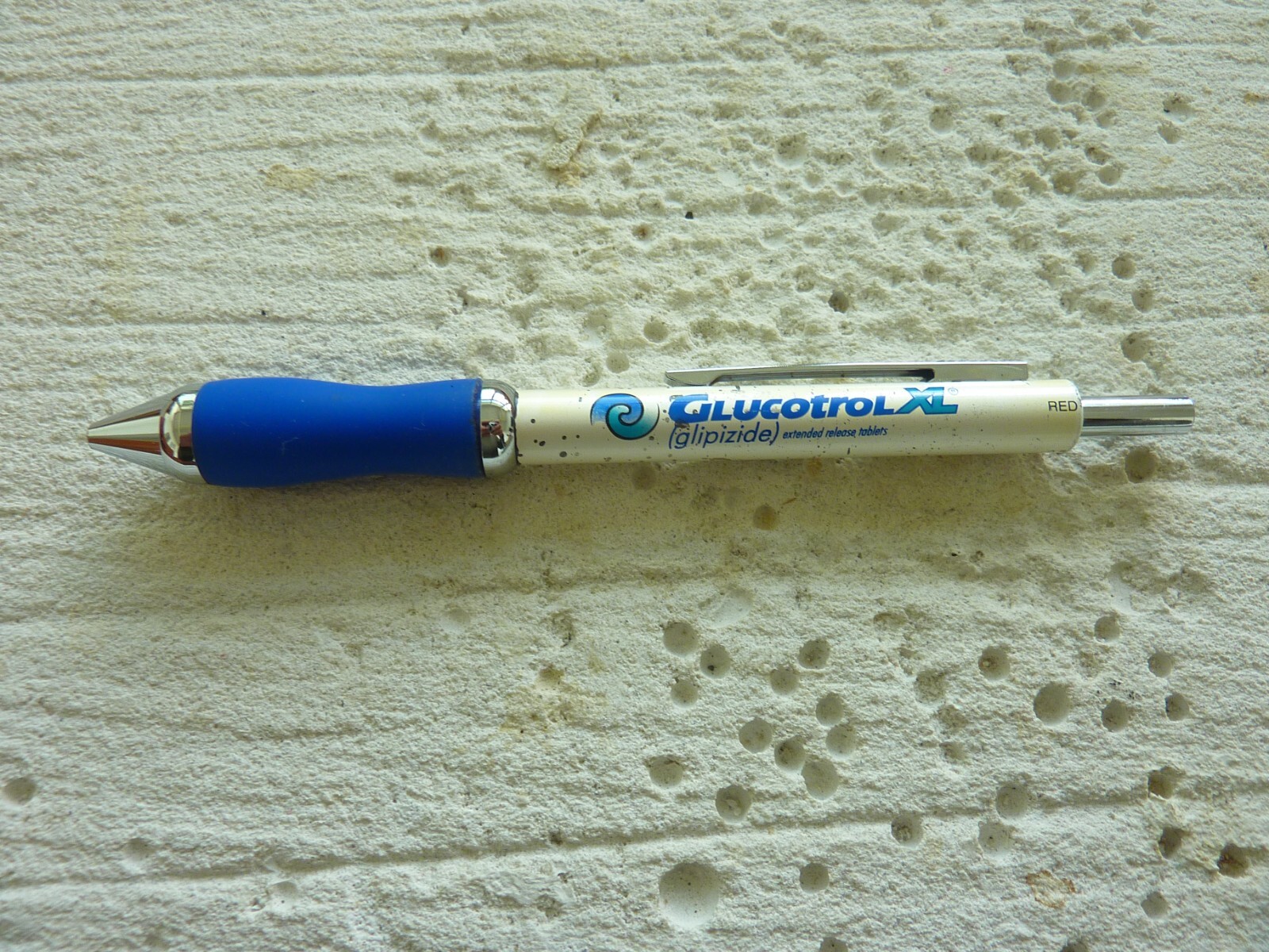 Drug Rep GLUCOTROL XL Pen Collectible Metal Black/Red/Pencil/Stylus RARE