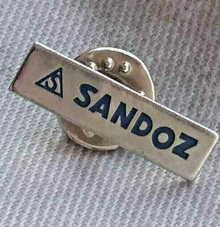 🔴SANDOZ Pharmaceuticals pin LSD Albert Hofmann Logo pin badge🔴