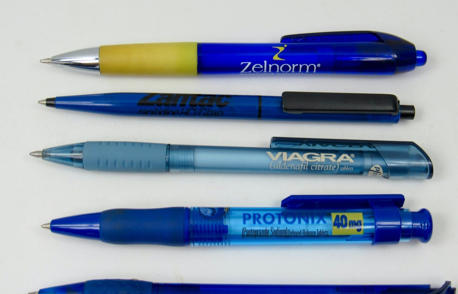 Lot of 10 PENS Drug Rep Pharmaceutical Promo Medical Advertising Shades of Blue