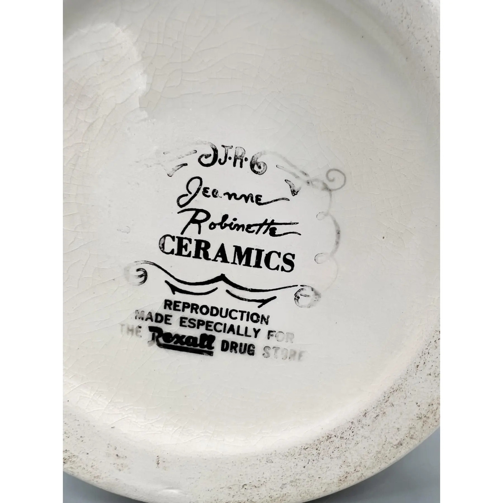 Vintage Jeanne Robinette Reproduction Apothecary Jar – Rexall Drugstore ceramic
