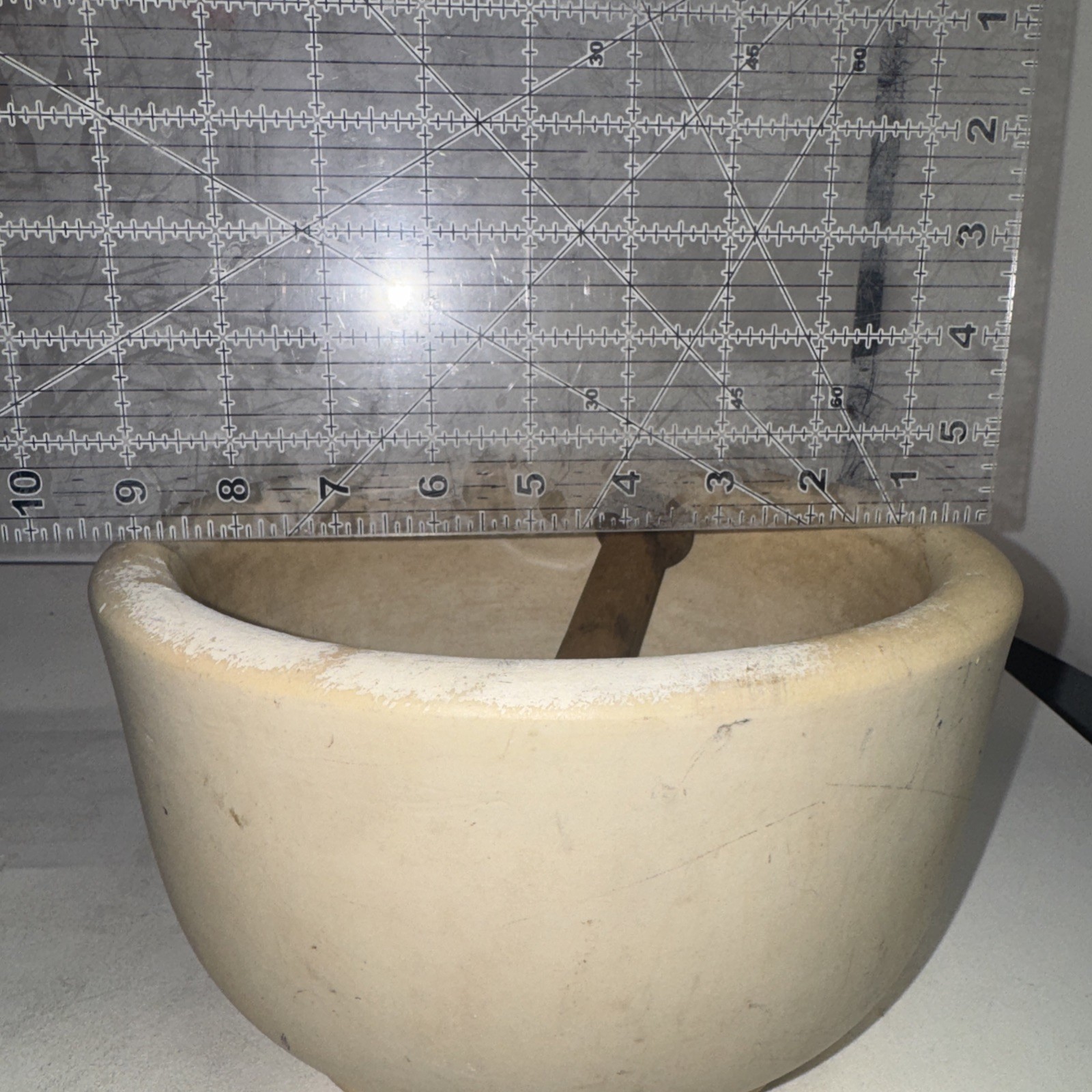 Vintage ACME #7 B Mortar Pestles Stoneware & Wood Pharmaceutical RX
