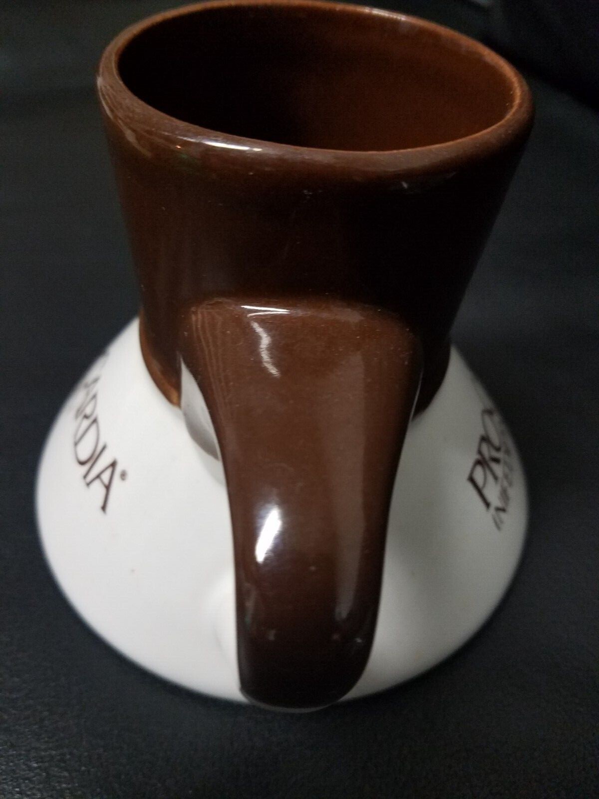 1970’s Pharmaceutical Procardia (Nifedipine) Brown and Beige Two Tone Mug