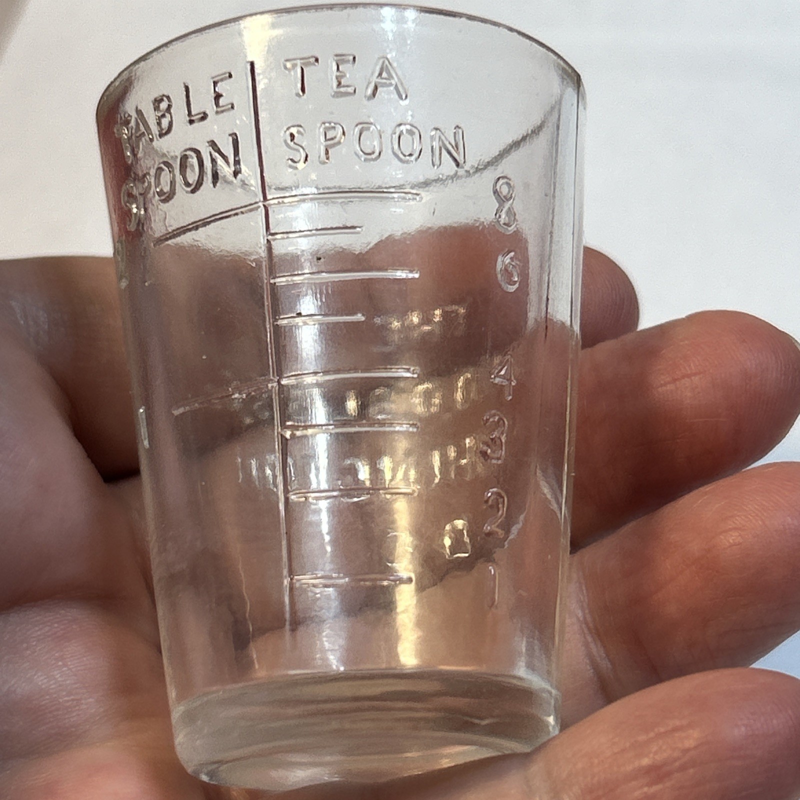Antique Apothecary Dose Measurement Glass Our Native Herbs Alonzo O. Bliss Co