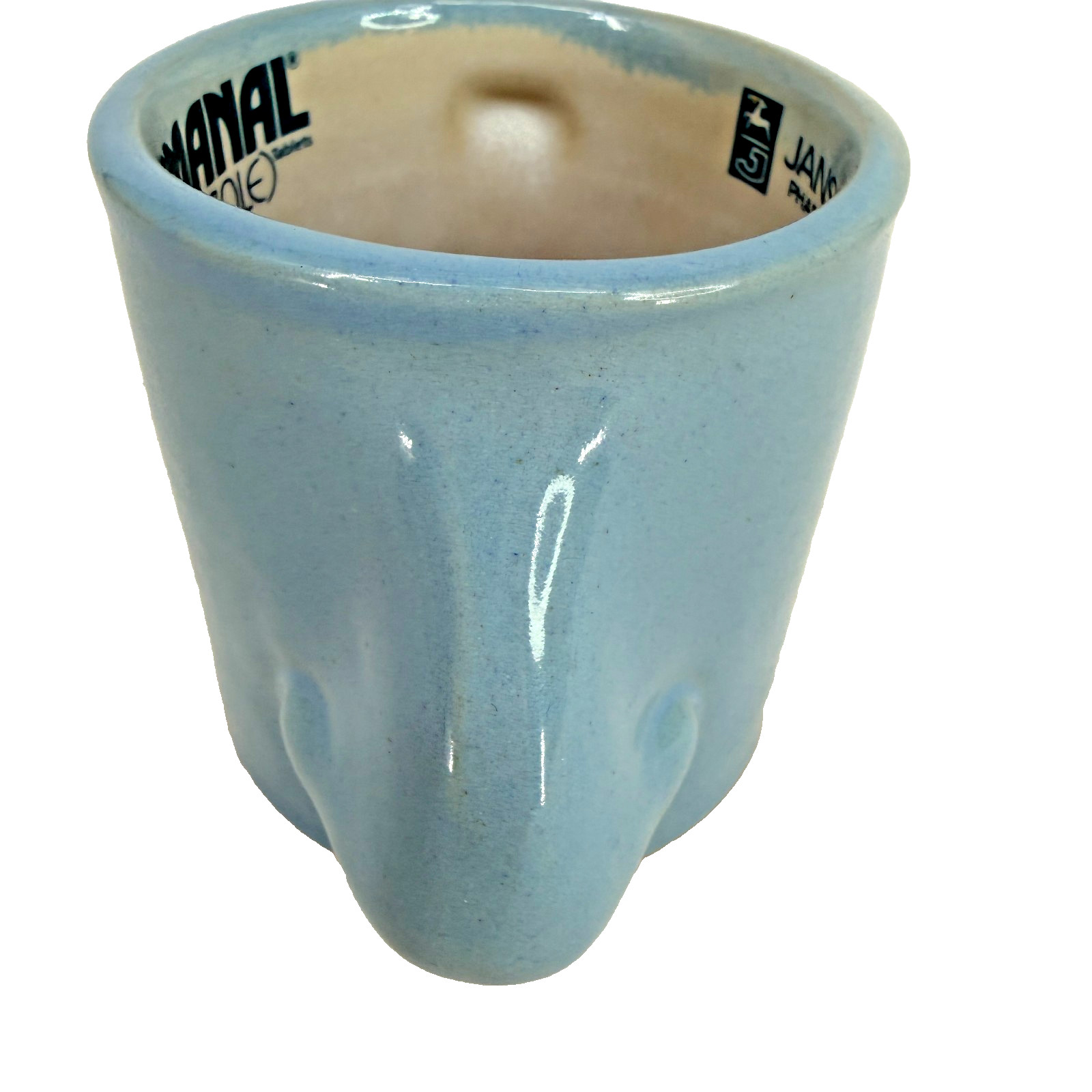 Vtg Hismanal Astemizole Pharma Promo Ceramic Nose Mug Blue Allergy Collectible