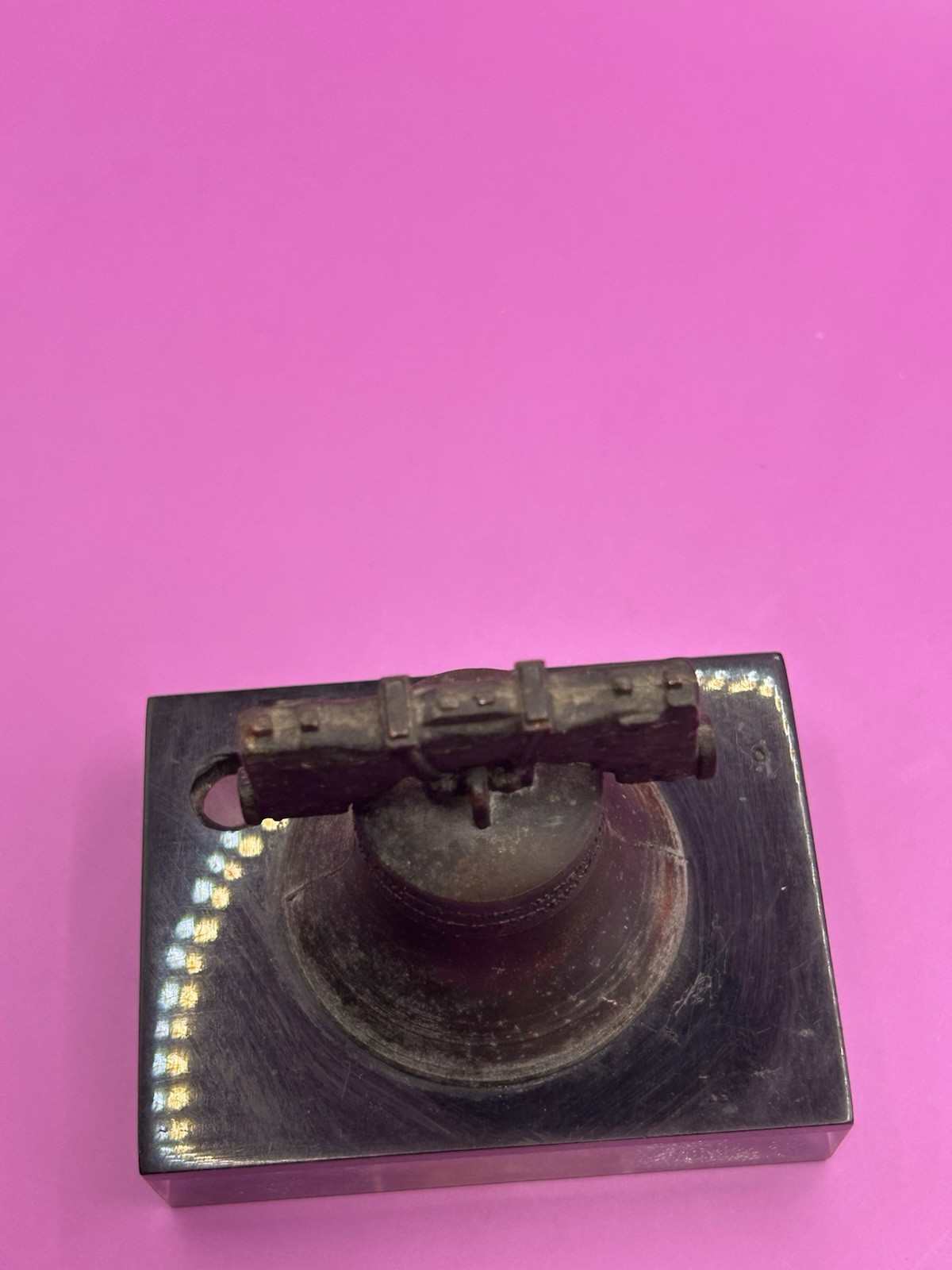 SK&F Liberty Bell Pen Holder Acrylic Paperweight Pharmacy United States Postage