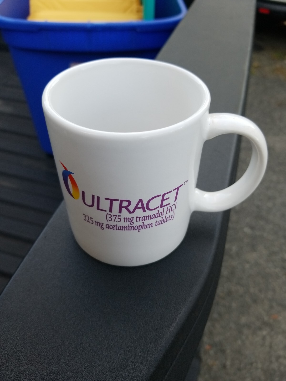 Vintage Ultracet Drug Coffee Cup Mug Tea Pharma Company Representative Promo EUC
