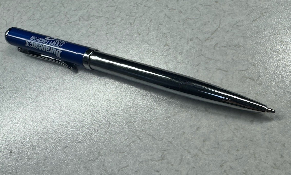 DURAGESIC FENTANYL Blue/Silver Metal-Refillable Pen Pharmaceutical Promo