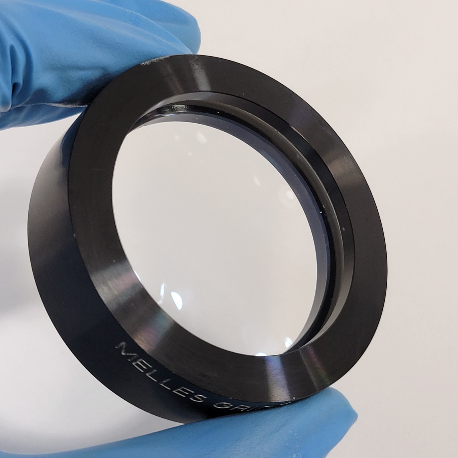 Melles Griot f/211mm 26mm Circular Convex Lens For Optical Applications